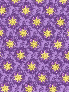 a purple background with yellow sunflowers on it