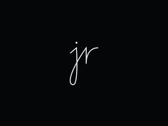 the word j r is written in white on a black background