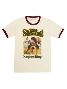 Soft mens/unisex The Shining by Stephen King book cover tee. Each purchase helps to fund literacy programs and book donations to communities in need. The Shining Book, Stephen King Books, Small Business Gifts, Literacy Programs, King Book, Donate Books, Book Tshirts, Space Print, Ringer Tee