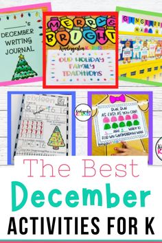 the best december activities for kids to do with their teacher's desks and books