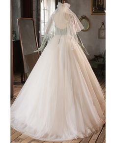 Buy green and white satin tulle ballgown formal dress with sash at wholesale price online. Free shipping and pro custom service since 2009. Organza Ball Gown With Sweep Train, Organza Gown With Sweep Train For Debutante Ball, Banquet Tulle Ball Gown, Green Tulle Ball Gown For Banquets, Green Tulle Ball Gown For Banquet, White Organza Ball Gown For Banquet, White Tulle Gown For Banquet, Ball Gown With Tulle Skirt For Banquet, Banquet Ball Gown With Tulle Skirt