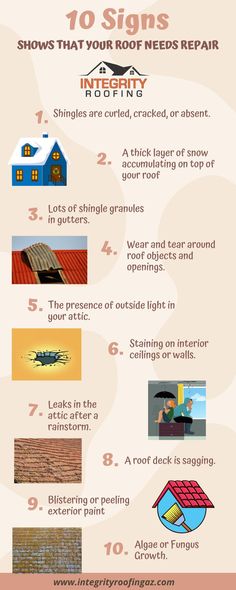 the top ten signs that you need to know about roofing info sheet for homeowners