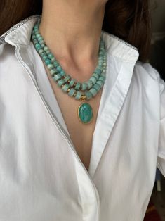 Amazonite Necklaces, Handmade Statement Necklace for Women, Beaded Gemstone Jewelry for Her, Unique Birthday Gifts - Etsy