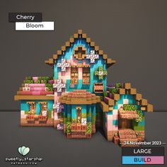 an image of a house made out of paper with the words cherry bloom on it