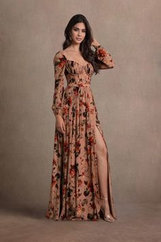 Wedding Guest Dress Curvy, Cowgirl Boots Wedding, Insta Board, Atelier Dress, Mog Dresses, Dress With Corset, Mauve Dress, Corset Bodice, Flowy Maxi Dress