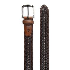 This Columbia Braided Belt is the perfect casual belt you have been looking for. The braided strap design provides a fully adjustable fit to ensure you always have customized comfort. This belt also features the iconic Columbia logo embossed on the leather strap tip detailing.Belt Length: 43 1/2 InStrap Width: 2 InchesBase Material: 55% Bonded Leather, 25% Leather, 20% PolyesterFabric Description: Faux LeatherBelt Width: 2 InCare: Spot CleanCountry of Origin: Imported Columbia Logo, Mens Belt, Belt Brown, Belt Length, Braided Belt, Casual Belt, Braided Strap, Suspender Belt, Strap Design