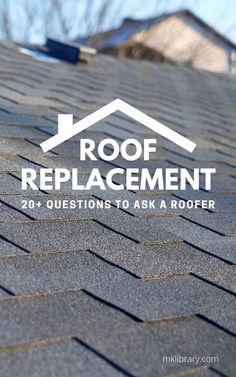 the roof repair logo on top of a house