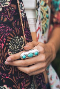 Add a little sparkle to your everyday look with this seriously cute Waterfall Droplet Turquoise Stone Ring. Crafted from high-quality materials, this stunning piece of jewelry is guaranteed to be an eye-catching addition to any outfit. Whether you pair it with jeans and kimono or an evening dress, you'll make sure heads turn for all the right reasons whenever you wear it. Get ready to feel confident and stylish in this Waterfall Droplet Turquoise Stone ring and fall in love with its unique charm Turquoise Stone Ring, Western Rings, Turquoise Statement Ring, Fashion Rings Silver, Real Turquoise, Southwest Style, Turquoise Rings, Shiny Things, Ring Fit