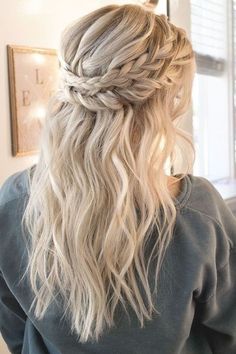 Boho Wedding Hair, Best Wedding Hairstyles, Easy Braids, Braids For Long Hair, Box Braids Hairstyles, Wedding Hair And Makeup, Half Up Half Down, Great Hair, Down Hairstyles