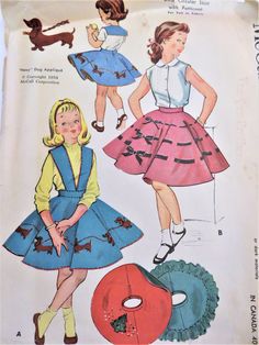 an old fashion sewing pattern from the 1950's