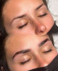 Straight Brows Before And After, Before After Brow Lamination, Brow Lamination On Sparse Brows, Natural Looking Eyebrow Lamination, Tinted Brows Before And After, Eyebrow Dye Before And After, Brow Before And After, Eyebrow Tint Before And After