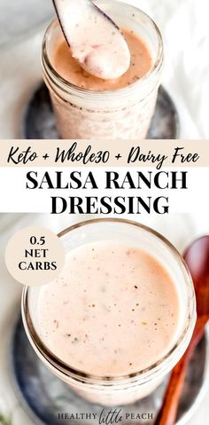 salsa ranch dressing recipe in a mason jar