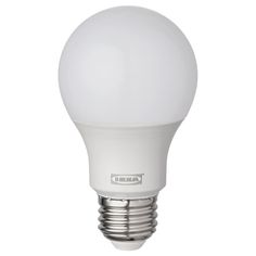 a white light bulb on a white background