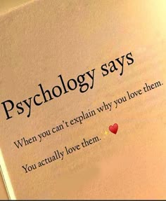 an open book with the words, technology says when you can't explain why you love them, you actually love them