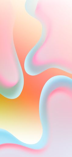 an abstract background with pastel colors and wavy lines on the bottom right corner, in shades of blue, pink, yellow and orange