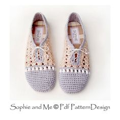 "PEARL SLIPPERS **CROCHET PATTERN. You are not buying a finished product! INSTANT DOWNLOAD PDF** The row of white \"pearls\" across the toe, named these slippers. Wonderful to slip into on cool summer evenings. Designed to match my new shopping-bag, see photos, and link below. As all my crochet slippers, also this pair is turned into shoes for street wear. More sole-info below. Skill level: Intermediate. Terminology: American Crochet Terms. PDF-Pattern: 11 pages. Written instructions, step-by-st Crochet Slippers Free, Slippers Free Pattern, Slippers Crochet Pattern, Pearl Slippers, Slippers Crochet, Crochet Slippers Free Pattern, Crochet Sandals, Basic Crochet, Crochet Booties