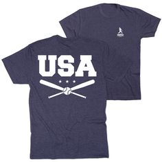 Wear your favorite patriotic baseball design on the BACK of your shirt with a smaller design on the front. Show off your baseball pride with this bold and stylized short sleeve t-shirt. It's a great baseball gift idea for any player who just can't get enough of that ultimate sport lifestyle. It makes for the perfect end of season gift or any special occasion - especially 4th of July! Coming in a variety of colors and unique designs these are a great wardrobe collection. Baseball Shorts, Usa Baseball, Baseball Design, Baseball Gifts, Small Designs, Short Sleeve Tee, Graphic Tees, Unique Designs, Baseball