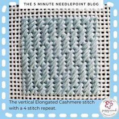 the 5 minute needlepoint pattern is shown in blue and white, with text that reads'the 5 minute needlepoint blog '