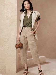 Resort Shirt | Banana Republic Resort Casual, Resort 2024, Resort Shirt, Soft Autumn, Silk Camisole, Twill Shirt, Tailored Shirts, Clothes Ideas, Twill Fabric