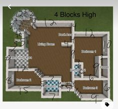 the four blocks high floor plan is shown