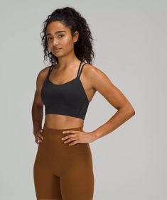 Like a Cloud Longline Bra *Light Support, B/C Cup | Women's Bras | lululemon Sports Bra Design, Lululemon Bras, Line Light, Foam Cups, Longline Bra, C Cup, Lululemon Sports Bra, Summer Bag, Yoga Bra