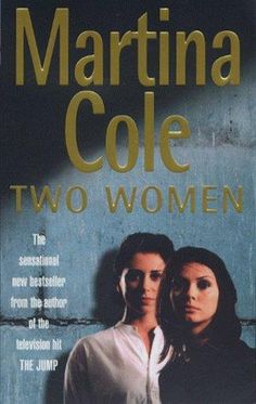 two women standing next to each other in front of a blue wall with the words martina cole