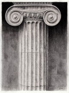 an architectural drawing of a column