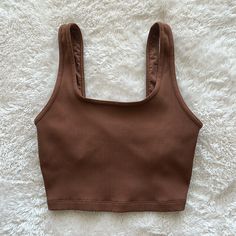 Aerie Cropped Sports Bra/Bra Top In Brown(: Never Worn, Great Condition. No Flaws Or Damage Size S Has Inner Lining Ribbed Material Casual Seamless Sports Bra For Everyday, Casual Everyday Cotton Sports Bra, Casual Everyday Activewear With Built-in Bra, Casual Everyday Sports Bra, Brown Sports Tops For Summer, Casual Brown Crop Top With Built-in Bra, Casual Stretch Sports Bra For Everyday, Casual Fitted Sports Bra For Everyday, Casual Solid Sports Bra For Everyday