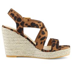 These platform wedges feature a sleek ankle strap and an espadrille heel to add comfort and style to your everyday look. Easy to pair with your favorite denim jeans, shorts, skirts, and your everyday casual wear. The wedge sandals are designed with a crisscross strap, platform, and wedge heel. The vamp is made of faux suede and the outsole is a combination of espadrille and rubber. Suitable for various occasions including office, party, casual events, Halloween days, Christmas days, dating, and Vacation Cross Strap Wedge Sandals, Casual Heels With Cross Strap And Removable Insole, Spring Beach Heels With Cross Strap, Beach Wedge Sandals With Cushioned Footbed And Cross Strap, Summer Wedge Sandals With Wrapped Heel And Cross Strap, Summer Cross Strap Wedge Sandals With Wrapped Heel, Spring Wedge Sandals With Cushioned Footbed And Cross Strap, Spring Cross Strap Wedge Sandals With Cushioned Footbed, Wedges Sandals