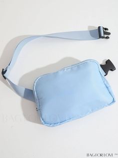 BagForLove - Waterproof Blue Minimalist Fanny Pack with Adjustable Strap - Ideal for Sports Functional Blue Nylon Belt Bag, Trendy Blue Belt Bag With Zipper Pocket, Blue Belt Bag With Adjustable Strap For School, Trendy Blue Belt Bag For School, Functional Blue Belt Bag For Outdoor Activities, Sporty Blue Belt Bag For Everyday, Sporty Blue Belt Bag, Casual Belt Bag For School, Blue Nylon Belt Bag For Everyday Use