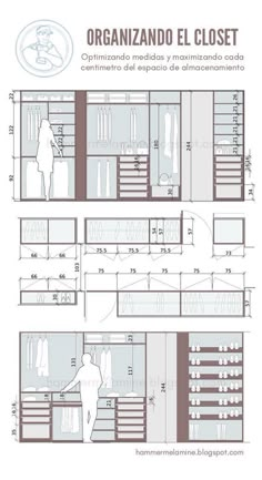 the diagram shows how to organize closets in an apartment or office building, with instructions for