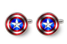 The cufflinks face is 18mm and photo area is 16mm. Bases of silver cufflinks are stainless steel. Bases of gold plated over cufflinks are stainless steel. We accept custom orders.If you have any question,please contact us through Etsy. Captain America Shield,Captain America,Capt America cufflinks,Captain America Shield,shield cufflinks,Capt America Shield,Superhero,Superhero Cufflinks,Superhero Jewelry Superhero Jewelry, Captain America Jewelry, Captain America Gifts, Superhero Cufflinks, Wedding Cufflinks Groomsmen, Doctor Who Jewelry, Doctor Who Gifts, Capt America, Octopus Gift