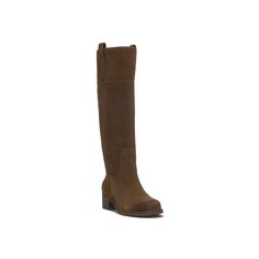 Lucky Brand-Hybiscus Extra Wide Calf Riding Boot Get that elevated charm by donning the Lucky Brand Hybiscus extra wide calf riding boot. Be it the premium leather upper, side pull tabs, welt stitches, or the earthy block heel, you'll never fail to impress in this round toe boot. The wide calf profile makes it more comfortable. Click here for Boot Measuring Guide. Click here to shop more wide calf boot styles! Wide Calf Riding Boots, Wide Calf, Wide Calf Boots, Lucky Brand, Fashion Boots, Riding Boots, Block Heels, Leather Upper, Boots