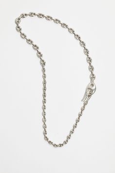 Solid sterling silver puffy link chain in different widths. Closes with custom large asymmetrical link and hook. Measures 20 inches Made in NYC Hernan Herdez, Contemporary Jewellery Necklace, Nyc Jewelry, Silver Bead Necklace, Silver Bead, Contemporary Jewellery, Contemporary Jewelry, Jewelry Branding, Link Chain