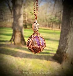 These beauties merge Old World design with functionality! The design is reminiscent of the old incense burners that priests used to carry! These pendants were handcrafted using copper chain, and encased inside is a mini crystal sphere! One is Amethyst, and one is Labradorite! Each one also has a matching decorative bail! To invite this piece into your life is to invite in a little bit of magick! Each piece is a one-of-a-kind that is created with intention and a piece of my heart and soul goes in Unique Mineral Crystal Jewelry For Meditation, Unique Handmade Orb Jewelry, Spiritual Orb-shaped Jewelry Gift, Spiritual Purple Jewelry With Unique Variations, Spiritual Electroformed Crystal Necklaces As Gifts, Spiritual Electroformed Crystal Necklace As Gift, Magical Amethyst Jewelry For Gifts, Handmade Magical Keepsake Jewelry, Mystical Copper Jewelry For Gift