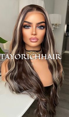 Brown and Blonde Mix Long Wavy Synthetic Lace Front Wig 13x4 Soft Swiss Lace Wig For Women/ Free Part Realistic Hairline Wigs For Women 🚚 DELIVERY 🚚  INTERNATIONAL - DHL express 1-3 working days UK Orders 1-2 working days 💝FEATURES  Hair Type - Heat Resistant Synthetic FibrE Cap Size - Medium  Color - mixed blonde and dark brown/ Free part Length- 24 inches Hair Pattern - wavy Lace Type - 13x4 Swiss Lace Free Part Density- 150% Frontal Size 13x4 with supportive combs and elastic bands  Do not Brown And Blonde, Hair Pattern, Hair Patterns, Wig Stand, Beautiful Wigs, Hair Shop, Full Wigs, Swiss Lace, Wigs For Women