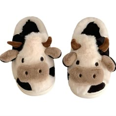 Nwot Cartoon Cow Slippers. Size S (5-6) Cute And Comfy. Slippers Animal, Plushie Collection, Cow Slippers, Fluffy Cow, Sweet Cow, Cow House, Indoor Living Room, Women Cartoon, Comfy Home