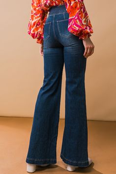 The GRAND PARTY DENIM JEANS features a high-quality washed denim fabric with a wide waistband for added comfort and unique stitching for a stylish look. It has a 2 button and zipper closure, plus front and back pockets and boot-cut leg opening, making it perfect for all occasions. Details Self: 68% Cotton, 20% Polyester, 10% Rayon, 2% Spandex Lining: 95% Polyester, 5% Cotton Size & Fit - Model is 5`8" And Wearing Size Small - Measurements Taken From Size Small - Approx Length: 43.5" Non-stretch Wide Leg Dark Wash Jeans, Dark Wash Wide Leg Cargo Jeans, Dark Wash Non-stretch Wide Leg Flare Jeans, Non-stretch Five Pockets Dark Wash Cropped Jeans, Dark Wash Mid-rise Cotton Flare Jeans, Non-stretch Dark Wash Cropped Denim Jeans, Mid-rise Dark Wash Denim Flare Jeans, Dark Wash Mid-rise Flare Jeans, Mid-rise Dark Wash Cotton Flare Jeans