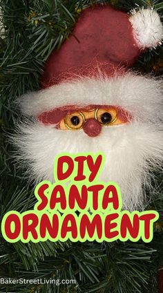 Diy Santa Ornaments, Diy Santa Claus, Diy Santa, Cute Diy, Santa Ornaments, Cute Diys, Santa Claus, Super Easy