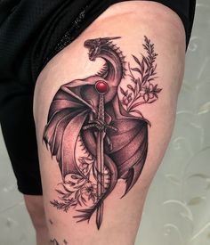 Dragon Dagger Tattoo, Dragon Dagger, Tattoo S, Tattoo Styles, Outfit Goals, Cute Tattoos, Tattoo Inspo, I Tattoo