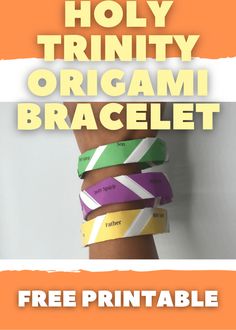 Trinity Sunday Craft, Trinity Sunday School Lesson, Trinity Crafts For Kids Sunday School, Origami Bracelet, The Most Holy Trinity, Hero Crafts, Youth Lessons