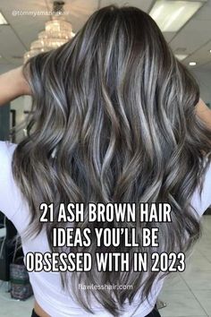 Discover captivating ash brown hair ideas that will leave you obsessed in 2023. Ash Brown Hair Ideas, Brown Hair Going Grey, Ash Brown Hair Balayage, Ash Gray Hair Color, Grey Brown Hair, Brown Hair Ideas, Ash Grey Hair, Gray Balayage, Ash Brown Hair Color