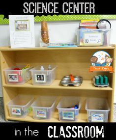 a book shelf filled with lots of books and crafting supplies on top of it