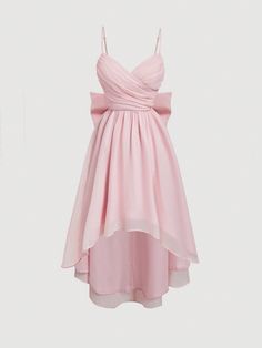 Pink Dress For Graduation, Cheap Pink Dress With Bow, Cute Pink Dress Aesthetic, Coquette Dresses Pink, Pink Graduation Dress, Princess Style Pink Dress With Pink Bow, Yellow Bohemian Dress, Bridesmsids Dresses Teens Pink, Confirmation Dresses For Teens