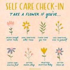 RadicalChildDesigns on Instagram: “Self care check-in time! The goal is to make a bouquet by the end of the day.  I haven’t seen ya since Monday, and I’ve missed you! I…” Make A Bouquet, Love Wellness, Self Care Bullet Journal, Mental Health Day, Get My Life Together, Care Quotes, Motivational Words