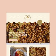 an image of a website page that is filled with food and has the words, ready to make better breakfast choices