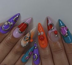 Nessa Nails, Nail Design Glitter, Crazy Nails, Jelly Nails, Diy Nail Designs, Birthday Outfits, Rainbow Nails, Fire Nails