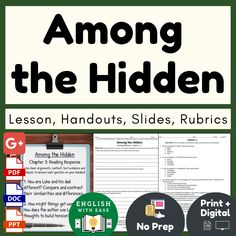 an image with the title among the hidden lesson, handouts, slides, rubies