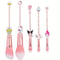 Sanrio Kitty Cat Makeup Brush Set Cologne Eyeshadow Brush Loose Powder Brush Cute Eyeliner Brush Set Friends Makeup, Kitty Makeup, Hello Kitty Makeup, Makeup Brush Kit, Powdered Eyebrows, Soft Makeup, Eyeliner Brush, Cat Makeup, Brush Kit