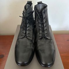 Bnwob Men's H By Hudson Black Swathmore Leather Boots Size Us 10/Uk 9/Eu 43 Made In Portugal. Detailed Pictures Upon Request. Leather Boots, Men's Shoes, Shoe Boots, Man Shop, Boots, 10 Things, Leather, Black